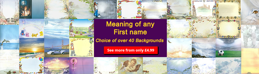 Meaning of your first name backgrounds
